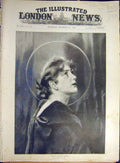 Original Old Antique Print 1895 Christmas Vision Lewis Fine Art Portrait Lady
