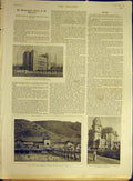 Old Antique Print 1893 Mormon Temple Garfield Bathing Salt-Lake Building 19th