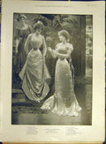 Original Old Antique Print 1902 Contrast-Study Convention Davis Fine Art Ladies