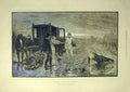 Original Old Antique Print 1887 Berkley Scylla Charbydis Duel Horse Carriage