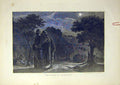 Original Old Antique Print 1871 Garden Gethsemane Religious Jesus Armita 19th