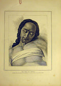 Original Old Antique Print 1871 Head-Christ Entombment Michael-Angelo Victorian