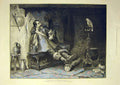 Original Old Antique Print 1886 -Cronies Lucas Parrot Man Bird Fine Art 19th