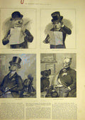 Original Old Antique Print 1888 Funny Dogs Sketches Allen Betting Animal 19th