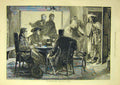 Original Old Antique Print 1872 Pasquier Unwelcome-Guest Man People Victorian