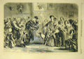 Original Old Antique Print 1856 Twelfth-Night Wassail-Bowl Scottish Custom 19th