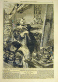 Original Old Antique Print 1862 Peter-Paul-Rubens Gilbert Portrait Artist 19th