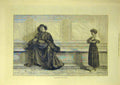 Original Old Antique Print 1871 Ser-Pandolfo Wallis Child Man Fine Art Victorian