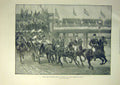 Original Old Antique Print 1895 German Army Manoeuvres Austrian Emperors Stettin