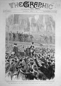 Original Old Antique Print 1893 Ireland Balfour Railway Station Belfast 19th