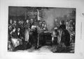 Original Old Antique Print 1871 November Night Ireland People Irish Victorian