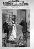 Original Old Antique Print 1895 Bernhardt Magda Heimat Daly Theatre Actress 19th