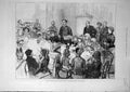 Original Old Antique Print 1883 Children Pantomime Drury-Lane Theatre Treat 19th
