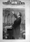 Original Old Antique Print 1897 Irving Tennyson Becket Canterbury Cathedral 19th