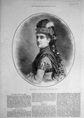 Original Old Antique Print 1892 Wagner Siegfried Royal Italian Opera Theatre