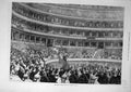 Old Antique Print 1874 Royal Albert Hall State Occasion Theatre Audience 19th
