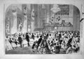 Original Old Antique Print 1859 Juvenile Ball Mansion House Twelfth Night 19th