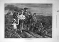 Original Old Antique Print 1871 Return Labour Fyfe Labourers Country Victorian