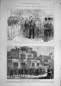 Original Old Antique Print 1878 Paris Exhibition President Prince Wales Pavilion