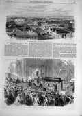 Original Old Antique Print 1869 Irkutsk Siberia Electric Induction Coil Polytech