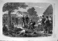 Original Old Antique Print 1866 War Crown Prince Prussia Battle Sadowa Victorian