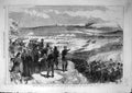 Original Old Antique Print 1866 War Army Crown Prince Prussia Battle Sadowa 19th