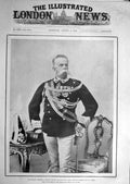 Original Old Antique Print 1900 Humbert-I Renier King Italy Portrait Victorian