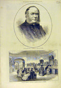 Original Old Antique Print 1871 Mansel Dean St Paul'S Scott Exhibition Edinburgh
