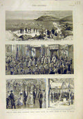 Original Old Antique Print 1887 Prince Victor George Wales Dublin Royal Dublin