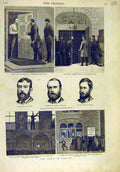 Original Old Antique Print 1881 Parnell Crisis Ireland Dillon Dublin Sexton 19th