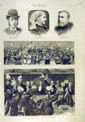 Old Antique Print 1887 Fordham Craik Persico Chamberlain Belfast Ireland 19th