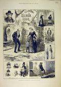 Original Old Antique Print 1883 Sketches Silver-King Princess'S Theatre Scenes