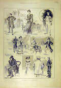 Original Old Antique Print 1899 Sier-Boy Criterion Theatre Scenes Actors 19th
