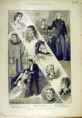 Original Old Antique Print 1893 Robin-Goodfellow Garrick Theatre Actors Scene