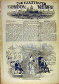 Original Old Antique Print 1855 Exeter Hall Lindt Madame-Gschmidt Concert 19th