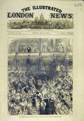Original Old Antique Print 1876 Prince Wales Royal Italian Opera 19th