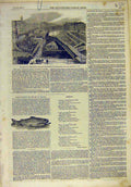 Original Old Antique Print 1857 Prince Covent Garden Theatre Trout Fish 19th