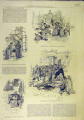 Original Old Antique Print 1885 Theodora Geity Theatre Scenes Tableau Andreas