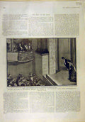 Original Old Antique Print 1902 King Queen Imperial Theatre Crossways Scene 20th