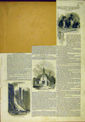Original Old Antique Print School-House Crayke Fire Goree Liverpool Gage Secret