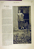 Original Old Antique Print 1893 Rose Provence French Portrait Lady Calderon 19th