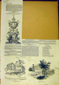 Original Old Antique Print 1845 Challenge Cup Yacht Doncaster Gsmith Lissoy 19th