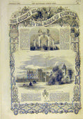Original Old Antique Print 1843 Queen Tamwort Dryton Manor Peel Midlands Visit