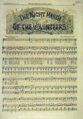 Original Old Antique Print 1860 Night-March Volunteers Music-Score Song-Sheet