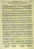 Old Antique Print 1860 Volunteers England Music-Score Song-Sheet Russell 19th