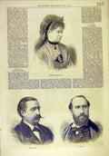 Original Old Antique Print 1873 Murska Artist Agnesi Vocalist Faure Opera 19th