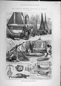 Original Old Antique Print 1881 Fisheries Exhibition Norwich Life-Boat Fishing