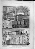 Original Old Antique Print 1882 Max-Greger Cellars Southwalk Building Warehouse