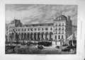 Original Old Antique Print 1876 Building Billingsgate Fish-Market Dock Victorian