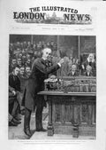 Old Antique Print 1886 Gladstone House Commons Scheme Ireland Government 19th